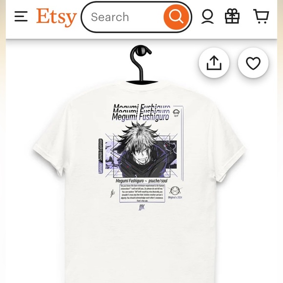 Jujitsu Kaisen x Champion T-Shirt Custom Sizes Range / small - 2xl - Picture 2 of 3